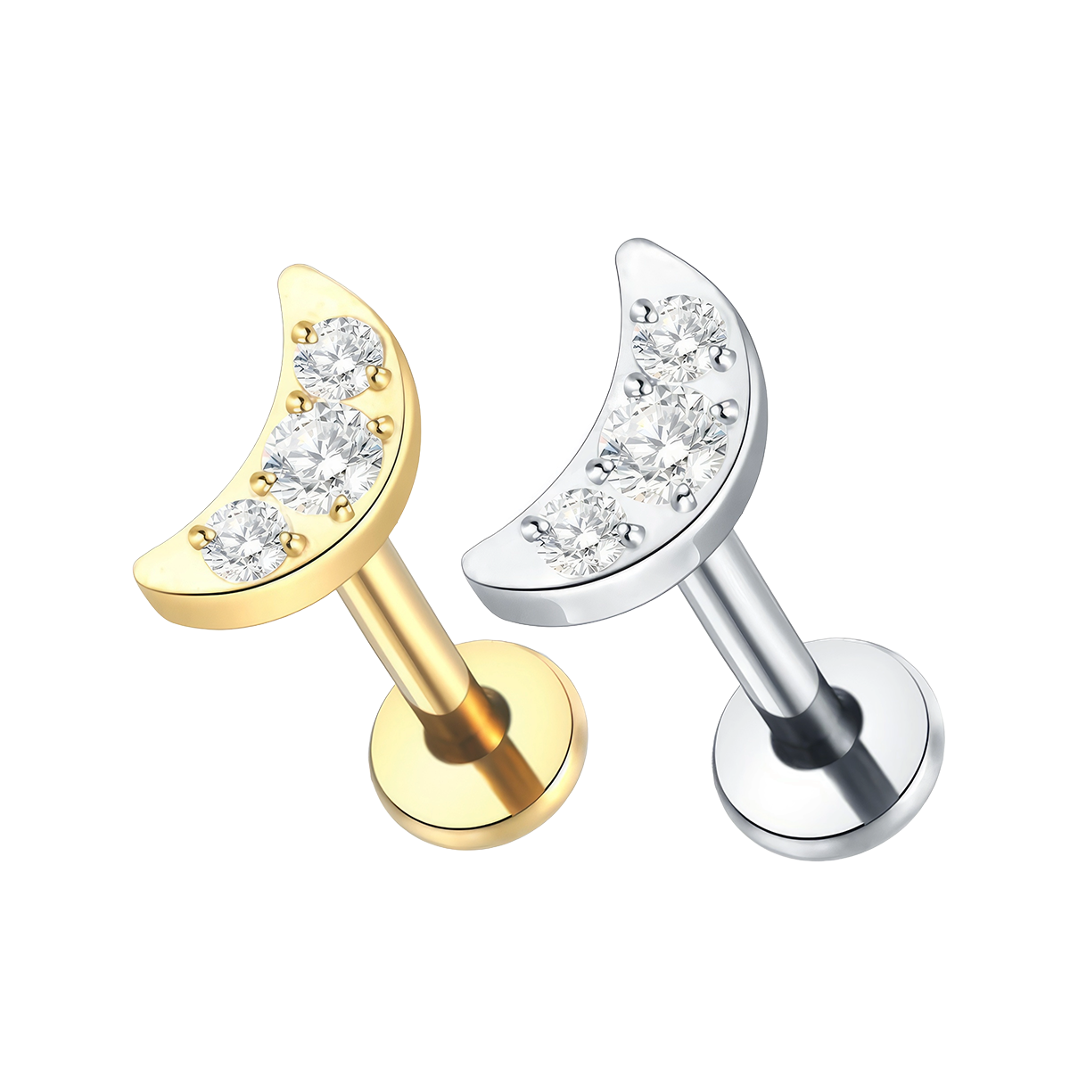 Labret helix titanio luna Brillo