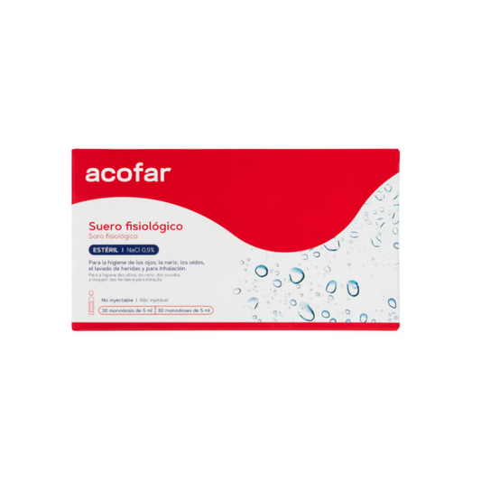 Suero fisiológico monodosis - 30ud de 5ml